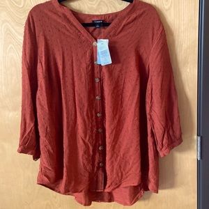 Torrid redwood button up shirt